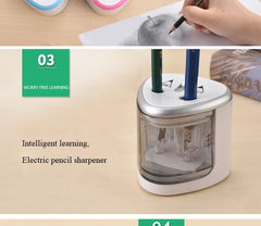 TENWIN 8004 Double Holes Electric Pencil Sharpener Home School Office Desktop Pencil Sharpener Students Supplies Stationery - Otaj Gifts