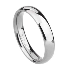 Blue Men Wedding Band Titanium Rings Engagement Rings For Women High Polished Rings - Otaj Gifts