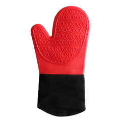 Non-Slip Silicone Oven Mitt Waterproof Heat Resistant Kitchen Gloves Long Cotton Bbq Oven Gloves for Barbecue Cooking Baking - Otaj Gifts