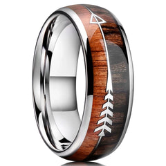 Fashion 8mm Men Stainless Steel Rings Inlay Meteorite Abalone Shell Rings For Men Women Wedding Engagement Band Jewelry Gift - Otaj Gifts