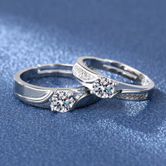 Romantic Couples  Ring Heart Zircon Adjustable to show your Endless Love - Otaj Gifts