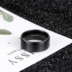 Tigrade 4/6/8/10mm Black Titanium Ring Man Brushed Wedding Band Women Engagement Rings Silver Color Bague Femme anneau bijoux - Otaj Gifts