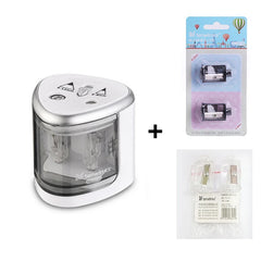 TENWIN 8004 Double Holes Electric Pencil Sharpener Home School Office Desktop Pencil Sharpener Students Supplies Stationery - Otaj Gifts