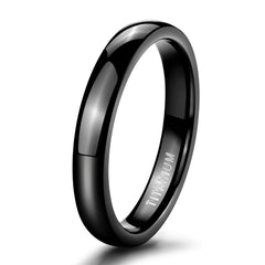 Blue Men Wedding Band Titanium Rings Engagement Rings For Women High Polished Rings - Otaj Gifts