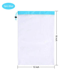 3 Sizes Reusable Mesh Produce Bag Washable Eco-Friendly Bags for Grocery Shopping Storage Fruit Vegetable Toys Sundries Bag - Otaj Gifts