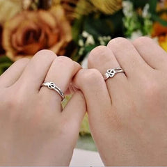 Romantic Couples  Ring Heart Zircon Adjustable to show your Endless Love - Otaj Gifts