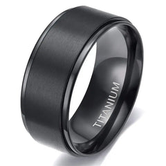 Tigrade 4/6/8/10mm Black Titanium Ring Man Brushed Wedding Band Women Engagement Rings Silver Color Bague Femme anneau bijoux - Otaj Gifts