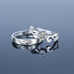 Romantic Couples  Ring Heart Zircon Adjustable to show your Endless Love - Otaj Gifts