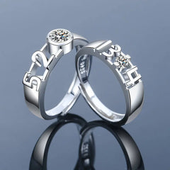 Romantic Couples  Ring Heart Zircon Adjustable to show your Endless Love - Otaj Gifts