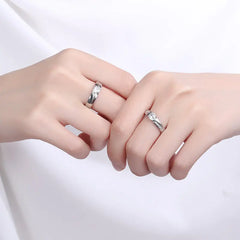 Romantic Couples  Ring Heart Zircon Adjustable to show your Endless Love - Otaj Gifts