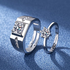 Romantic Couples  Ring Heart Zircon Adjustable to show your Endless Love - Otaj Gifts