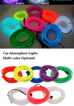 5M purple Car light DIY Car Interior Lighting Flexible Neon With Cigarette usb Drive controller car accessories Car LED 12V - Otaj Gifts