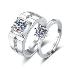 Romantic Couples  Ring Heart Zircon Adjustable to show your Endless Love - Otaj Gifts