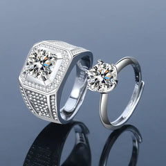 Romantic Couples  Ring Heart Zircon Adjustable to show your Endless Love - Otaj Gifts