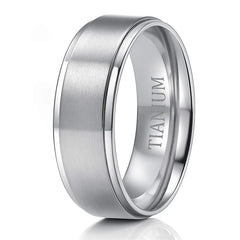 Tigrade 4/6/8/10mm Black Titanium Ring Man Brushed Wedding Band Women Engagement Rings Silver Color Bague Femme anneau bijoux - Otaj Gifts
