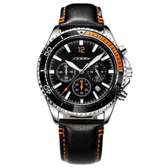 Men's Multi-function Chronograph Sports Luminous Casual Belt Watch - Otaj Gifts