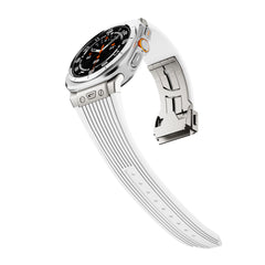 Silicone Alloy Head Grain Watch Strap - Otaj Gifts