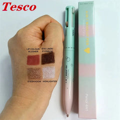 4in1facemakeupeyelinereyebrowlippen Beauty Color Four-in-One Cosmetic Brush - Otaj Gifts