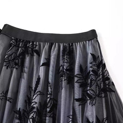 Fashion Personality Flocked Printed Women's Skirt - Otaj Gifts
