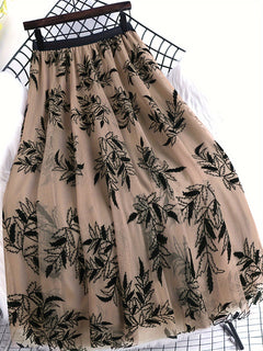 Fashion Personality Flocked Printed Women's Skirt - Otaj Gifts