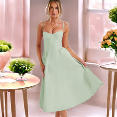 Sexy Fashion Sling Waist-tight Slim Backless Dress - Otaj Gifts