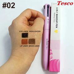 4in1facemakeupeyelinereyebrowlippen Beauty Color Four-in-One Cosmetic Brush - Otaj Gifts