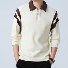 Fashion Personality Color Insertion Lapel Sweater Men - Otaj Gifts