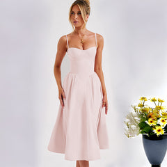 Sexy Fashion Sling Waist-tight Slim Backless Dress - Otaj Gifts