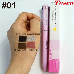 4in1facemakeupeyelinereyebrowlippen Beauty Color Four-in-One Cosmetic Brush - Otaj Gifts