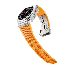Silicone Alloy Head Grain Watch Strap - Otaj Gifts