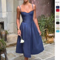 Sexy Fashion Sling Waist-tight Slim Backless Dress - Otaj Gifts