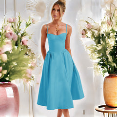 Sexy Fashion Sling Waist-tight Slim Backless Dress - Otaj Gifts