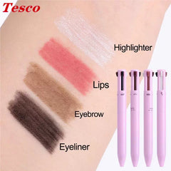 4in1facemakeupeyelinereyebrowlippen Beauty Color Four-in-One Cosmetic Brush - Otaj Gifts