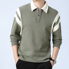 Fashion Personality Color Insertion Lapel Sweater Men - Otaj Gifts