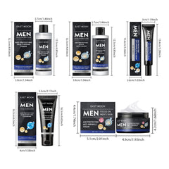 East Moon Hyaluronic Acid Facial Care Set Oil Control Skin Firming Increase Hydrate Deep Cleaning Face Moisturizer Cream for Men - Otaj Gifts