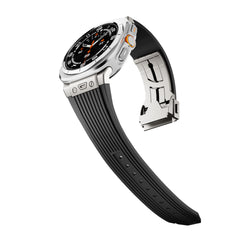 Silicone Alloy Head Grain Watch Strap - Otaj Gifts
