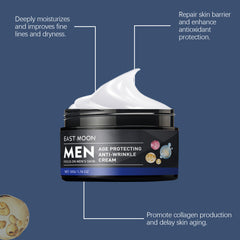 East Moon Hyaluronic Acid Facial Care Set Oil Control Skin Firming Increase Hydrate Deep Cleaning Face Moisturizer Cream for Men - Otaj Gifts