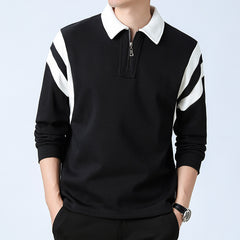 Fashion Personality Color Insertion Lapel Sweater Men - Otaj Gifts