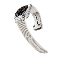 Silicone Alloy Head Grain Watch Strap - Otaj Gifts