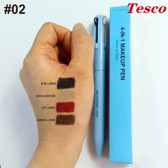 4in1facemakeupeyelinereyebrowlippen Beauty Color Four-in-One Cosmetic Brush - Otaj Gifts