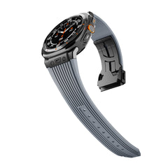 Silicone Alloy Head Grain Watch Strap - Otaj Gifts