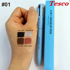 4in1facemakeupeyelinereyebrowlippen Beauty Color Four-in-One Cosmetic Brush - Otaj Gifts