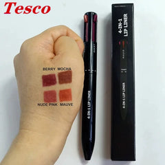 4in1facemakeupeyelinereyebrowlippen Beauty Color Four-in-One Cosmetic Brush - Otaj Gifts