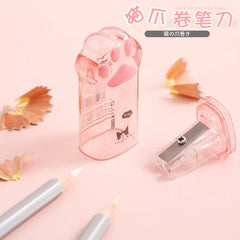 Kawaii Cat Paw Shaped Pencil Sharpener Stationery Kids Gift  Cute School Supplies  Korean Stationery - Otaj Gifts