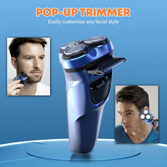 Sejoy Electric Razor for Men Rechargeable Electric Shavers Rotary Portable Travel Razor Idea Gift Beard Trimmer - Otaj Gifts