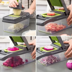 Xiaomi 14/16 in 1 Multifunctional Vegetable Chopper Cutting Artifact Vegetable Slicer Diced Food Handle Grate Chopper Kitchen - Otaj Gifts