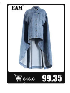 EAM Black Hollow Out Belted Long Trench Women New V-neck Long Sleeve Windbreaker Fashion Tide Spring Autumn 2024 15XM44101 - Otaj Gifts
