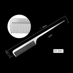 1PC Titanium Steel Comb Professional Salon Hair Hairdressing Anti-static Barbers Comb Ultra Thin Hair Brush for Men - Otaj Gifts