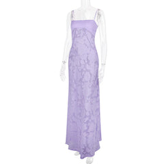 White Dress Women Halter Cotton Long Dress Lace Elegant Party Outfits - Otaj Gifts
