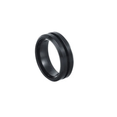Black Stainless Steele Unisex Anti Anxiety Fidget Spinner Ring - Otaj Gifts